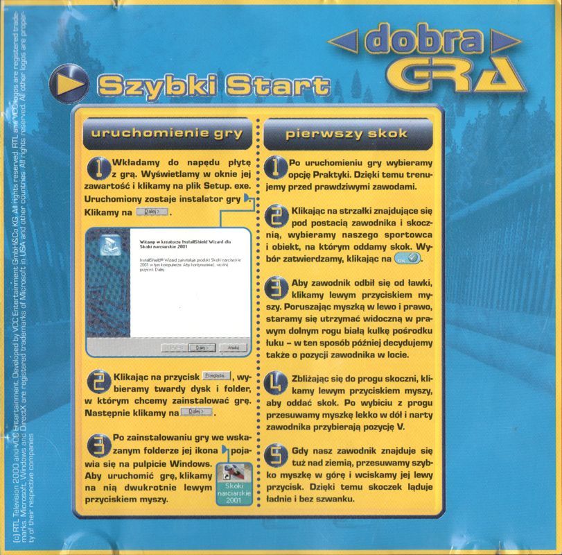 Other for RTL Skispringen Herausforderung 2001 (Windows) (Dobra GRA 1/2001 covermount): Jewel Case - Inside - Left