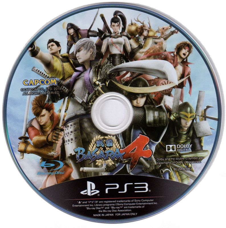 Media for Sengoku Basara 4 (Hyakka Ryōran Tamatebako) (PlayStation 3)