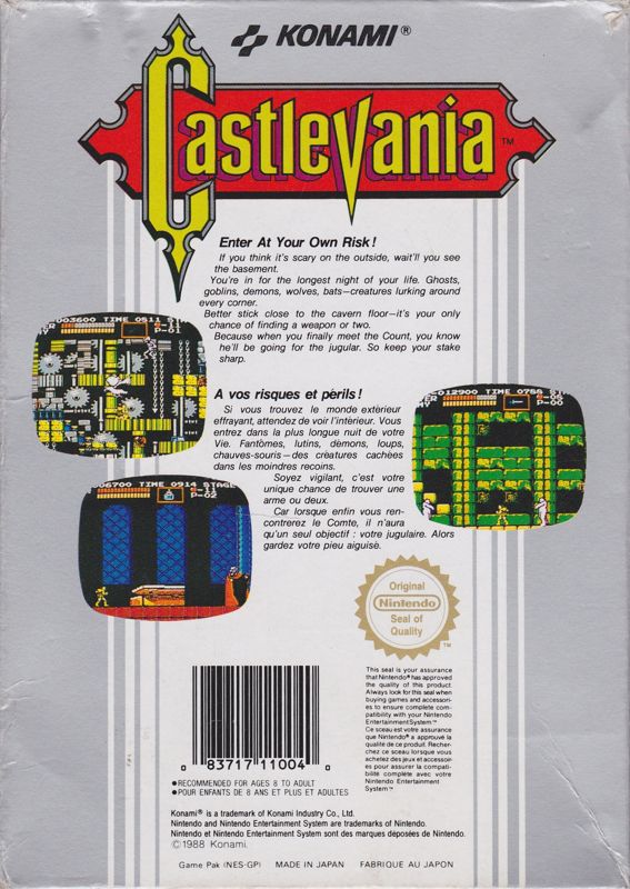 Castlevania cover or packaging material - MobyGames