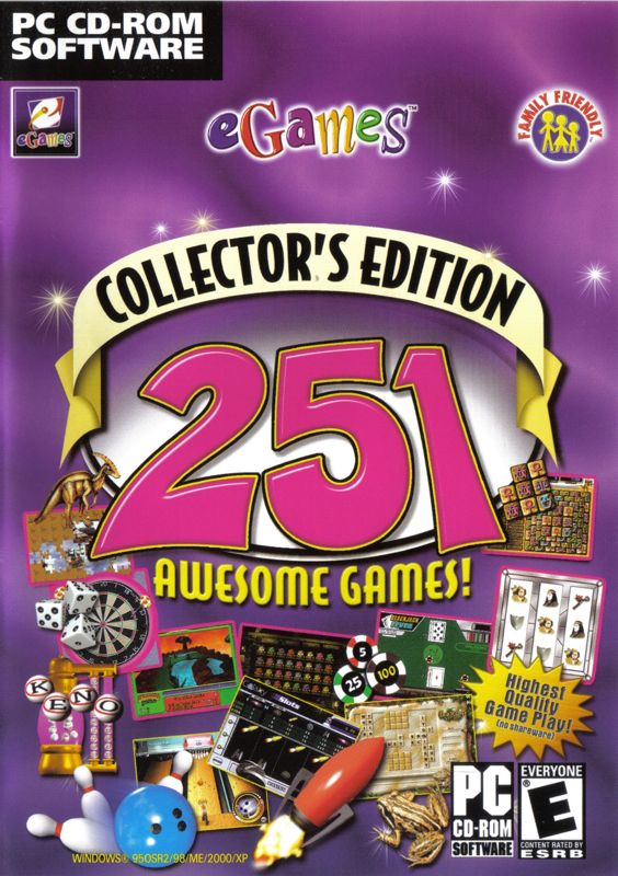 eGames Collector's Edition 251 Awesome Games - PC Software Game CD Windows