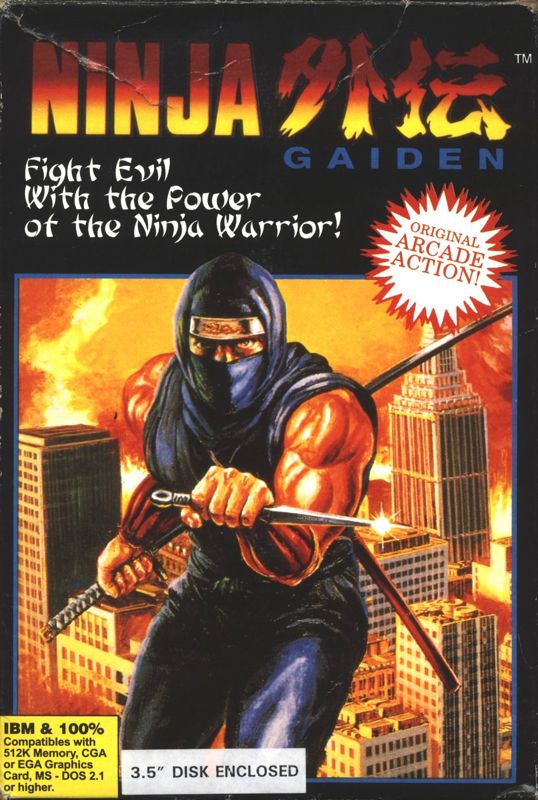 Front Cover for Ninja Gaiden (DOS) (3.5" Floppy Disk Version.)