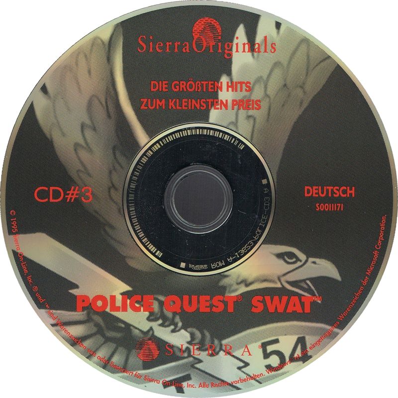 Media for Daryl F. Gates' Police Quest: SWAT (Windows and Windows 3.x) (Sierra Originals): Disc 3