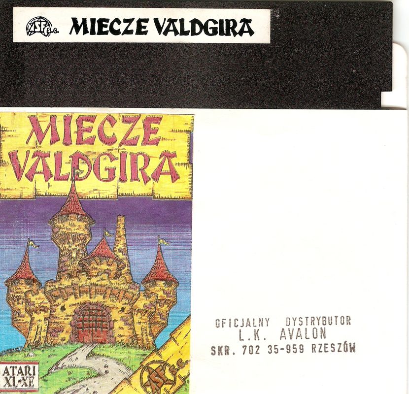 Media for Miecze Valdgira (Atari 8-bit) (5.25" disk release): Sleeve Front + Media