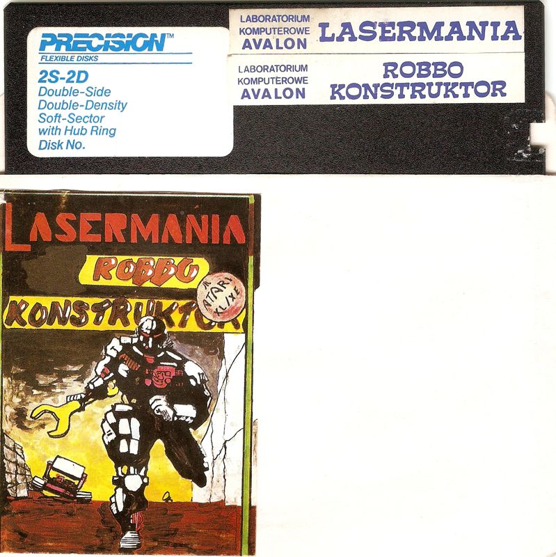 Media for Lasermania / Robbo Konstruktor (Atari 8-bit) (5.25" disk release): Sleeve Front + Media