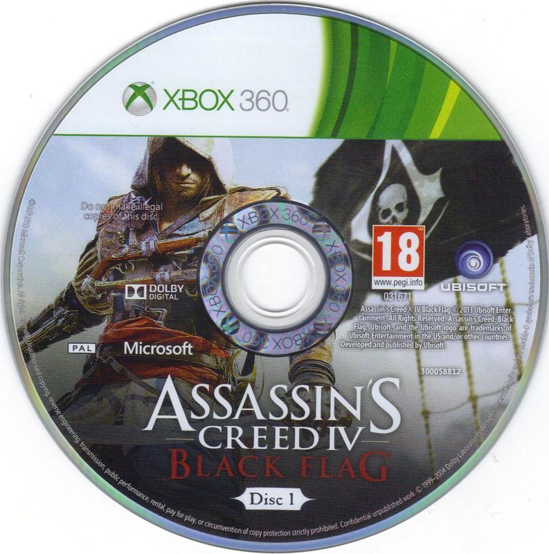Media for Assassin's Creed IV: Black Flag (Xbox 360): Disc 1