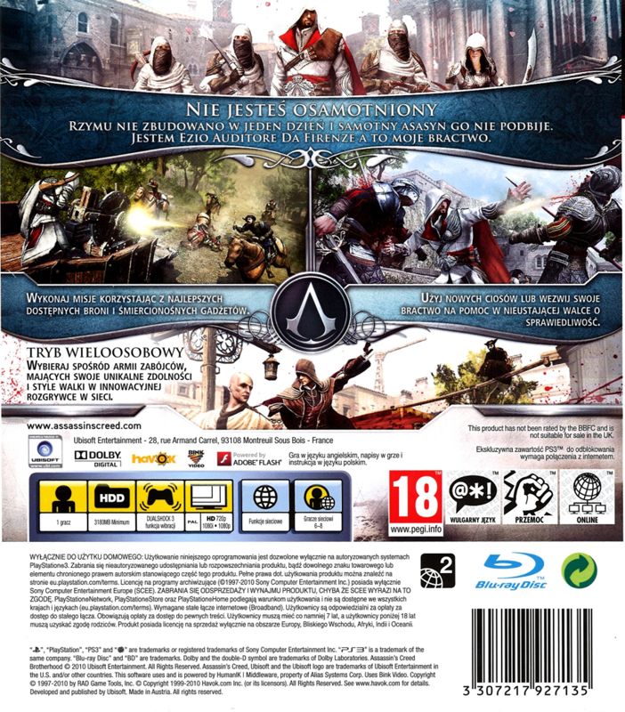 Assassin's Creed: Brotherhood Cover Or Packaging Material - MobyGames