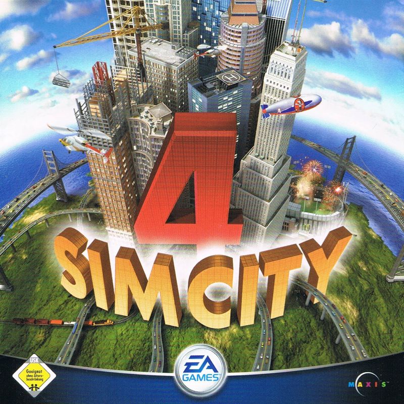 Front Cover for SimCity 4 (Windows) (Budget re-release with old USK Logo)