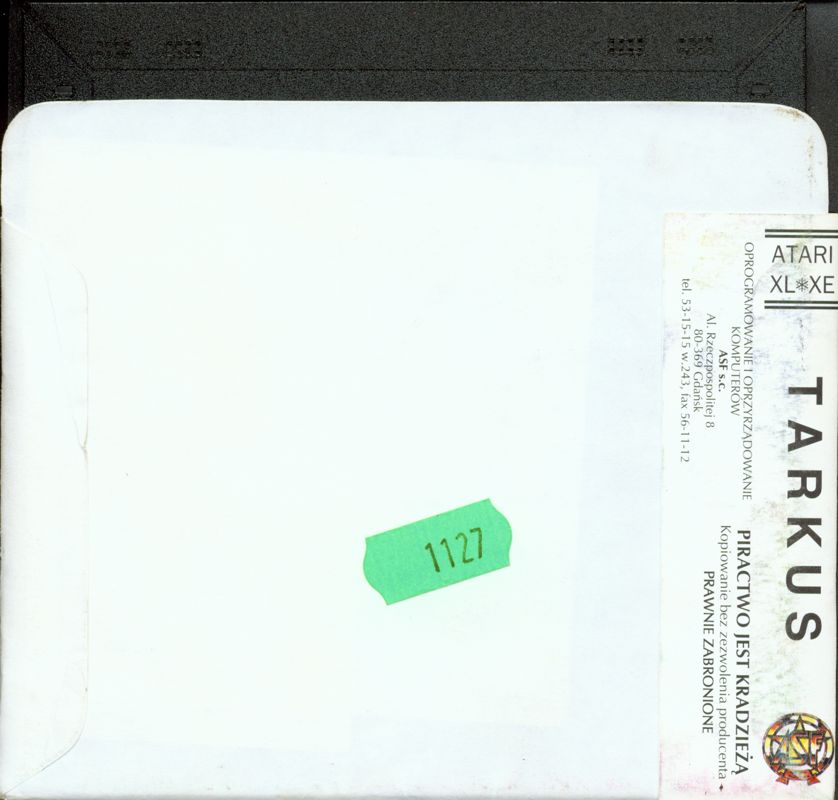 Media for Tarkus and the Crystal of Fear (Atari 8-bit) (5.25" disk release): Sleeve Back