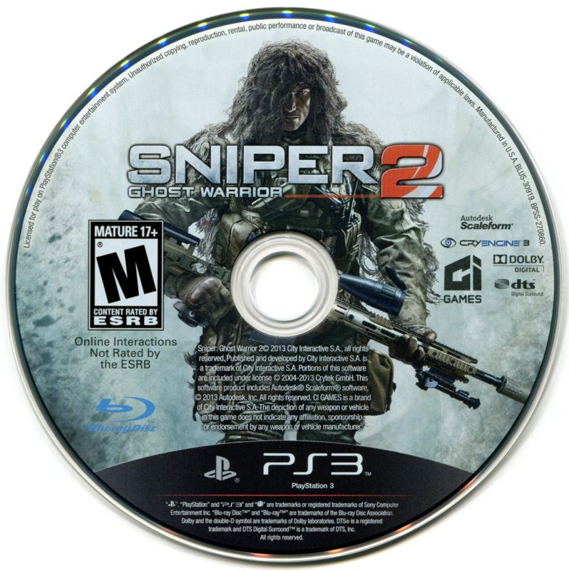 Media for Sniper: Ghost Warrior 2 (PlayStation 3)