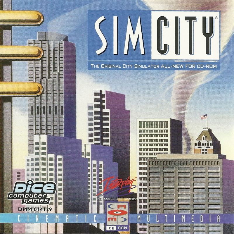 Other for SimCity: Enhanced CD-ROM (DOS) (Dice Multimedia release): CD-inlay front
