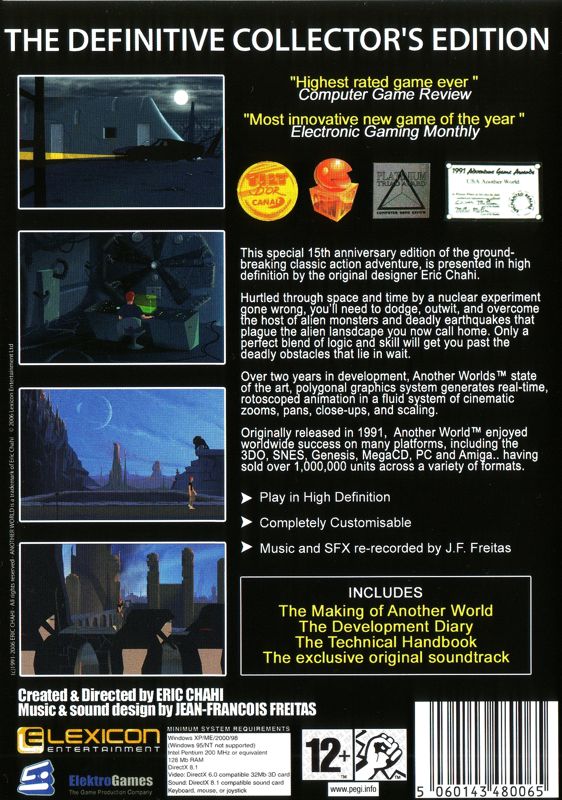 Back Cover for Another World: 15th Anniversary Edition (Windows)