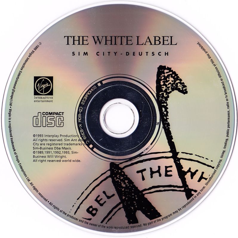 Media for SimCity: Enhanced CD-ROM (DOS) (White Label Release)
