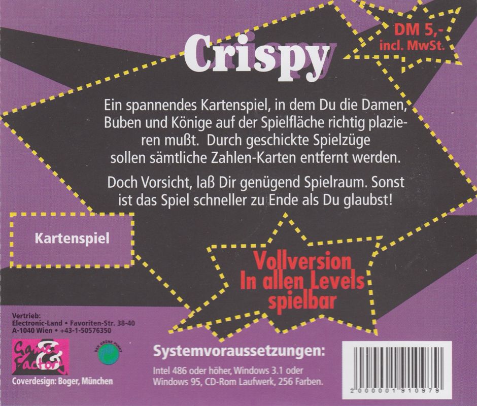 Back Cover for Crispy (Windows 3.x)