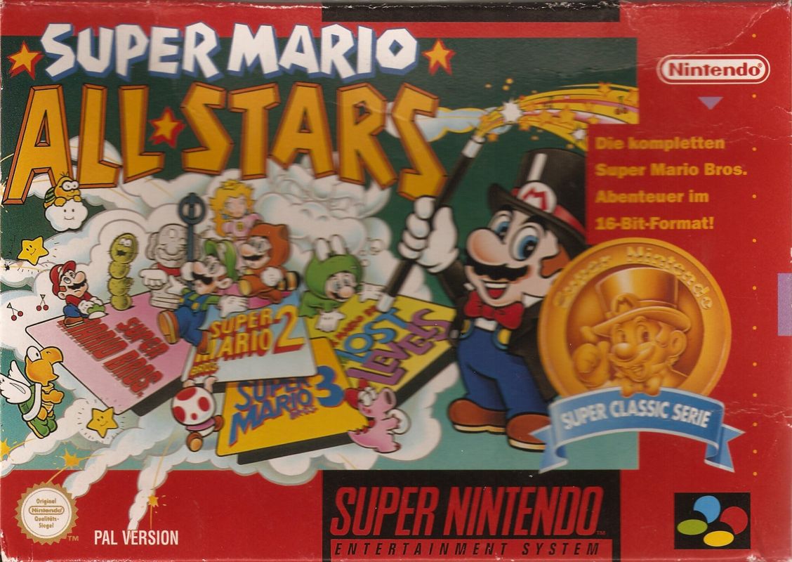 Front Cover for Super Mario All-Stars (SNES) (Super Classic Serie)