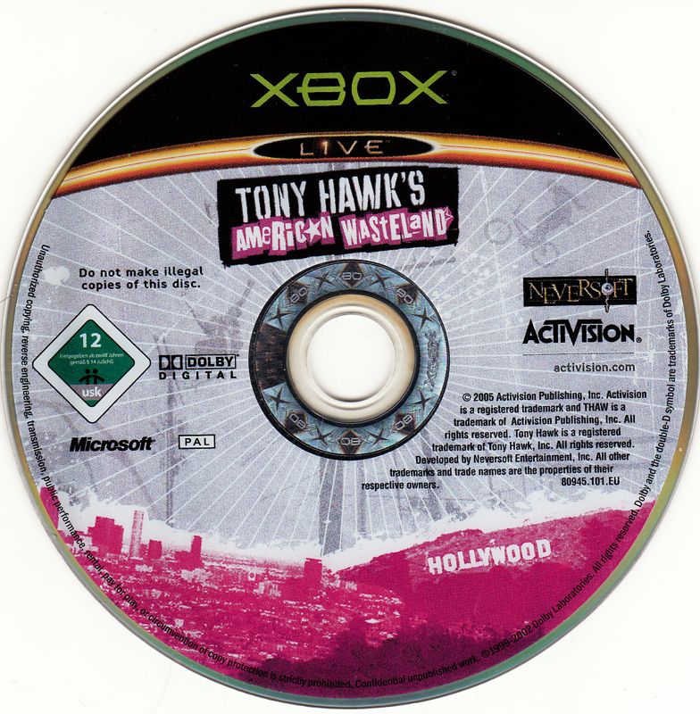 Media for Tony Hawk's American Wasteland (Xbox)