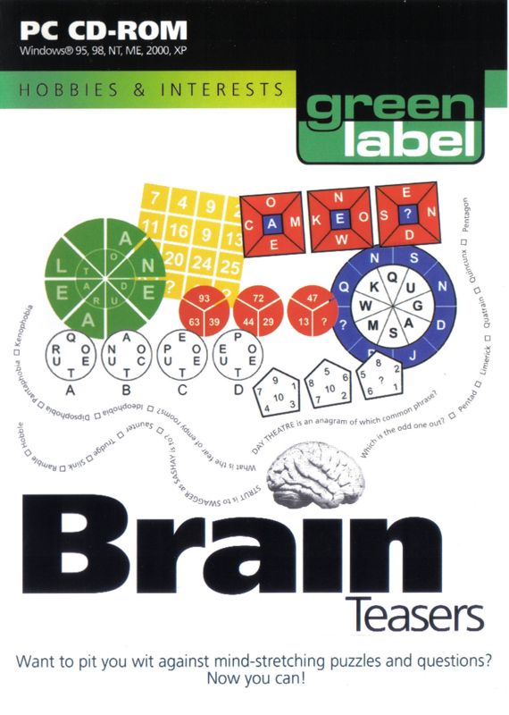 Front Cover for Brain Teasers (Windows) (Green Label release)