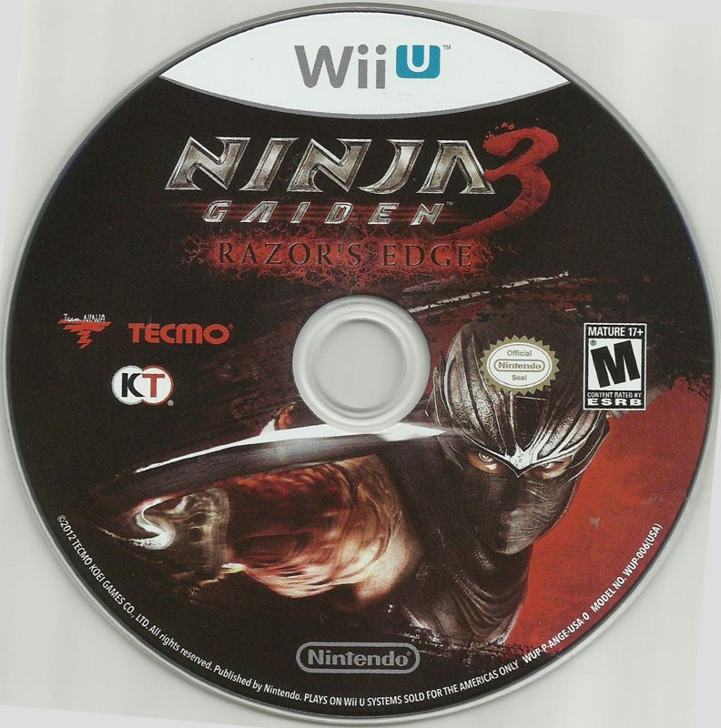 Media for Ninja Gaiden 3: Razor's Edge (Wii U) (Please check this covers. It is the same of brazilian game, the diference is a box cover that brazilian games has.)