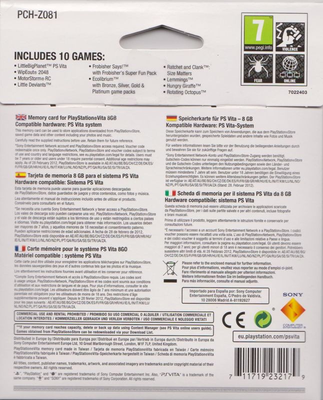 PS Vita Mega Pack cover or packaging material MobyGames