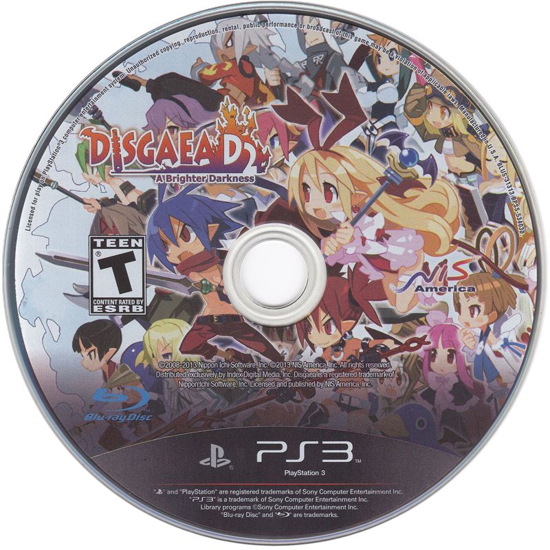 Media for Disgaea D2: A Brighter Darkness (PlayStation 3): Game Disc