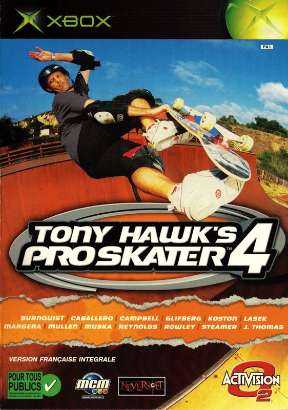 Front Cover for Tony Hawk's Pro Skater 4 (Xbox)