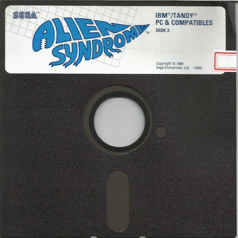 Media for Alien Syndrome (DOS) (5.25" disk release): Disk (2 of 2)