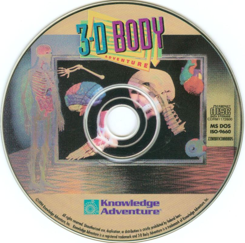 Media for 3-D Body Adventure (DOS)