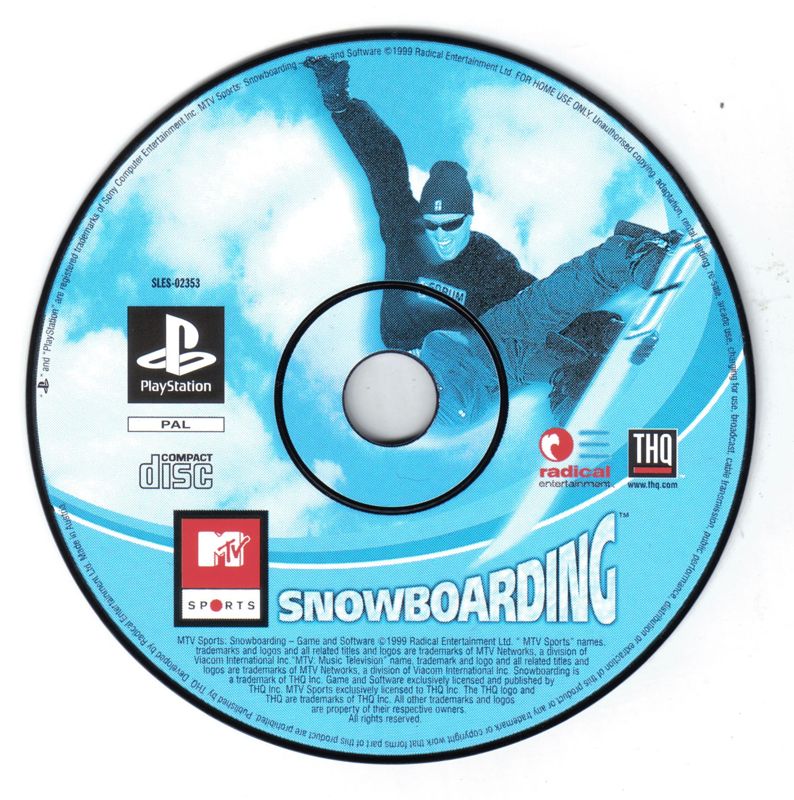Media for MTV Sports: Snowboarding (PlayStation)
