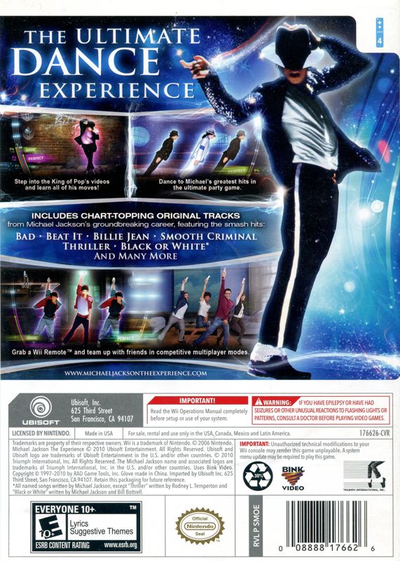 Michael Jackson: The Experience cover or packaging material - MobyGames