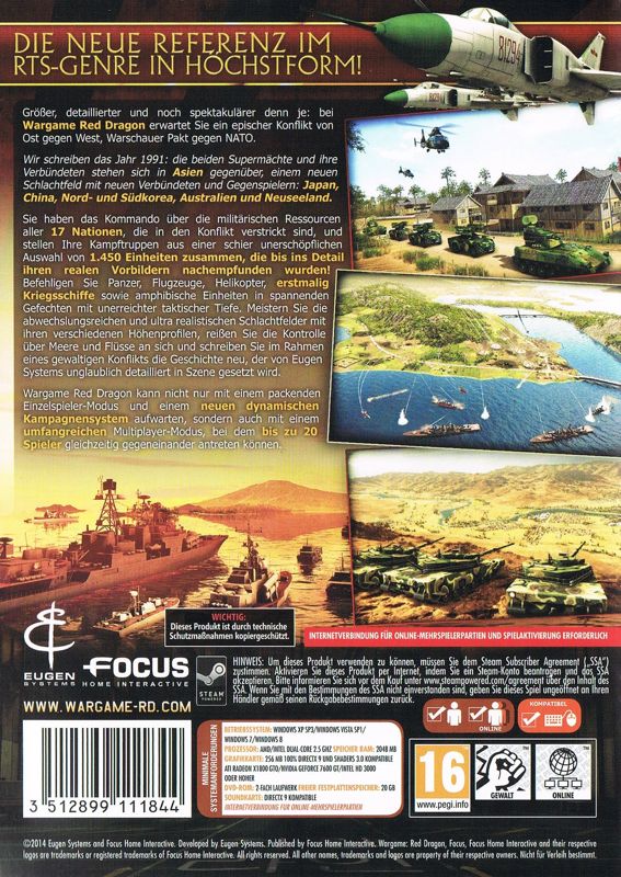 Other for Wargame: Red Dragon (Windows): Keep Case - Back