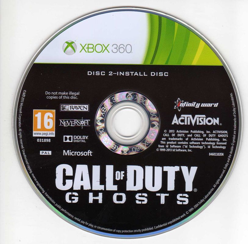 Call of Duty: Ghosts cover or packaging material - MobyGames