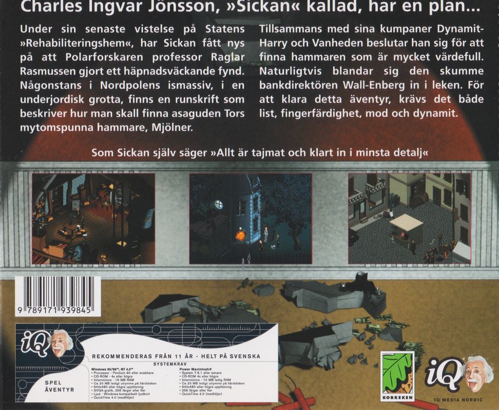 Back Cover for Jönssonligan: Jakten på Mjölner (Macintosh and Windows)