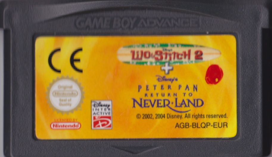 Media for 2 Disney Games: Disney's Lilo & Stitch 2 + Disney's Peter Pan: Return to Never Land (Game Boy Advance)