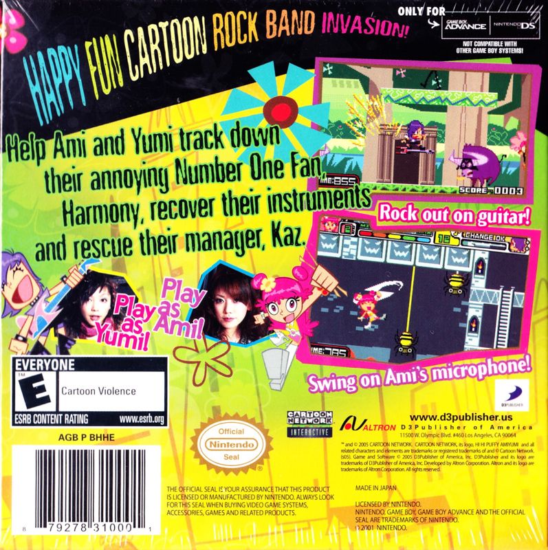 Hi Hi Puffy AmiYumi: Kaznapped! cover or packaging material - MobyGames