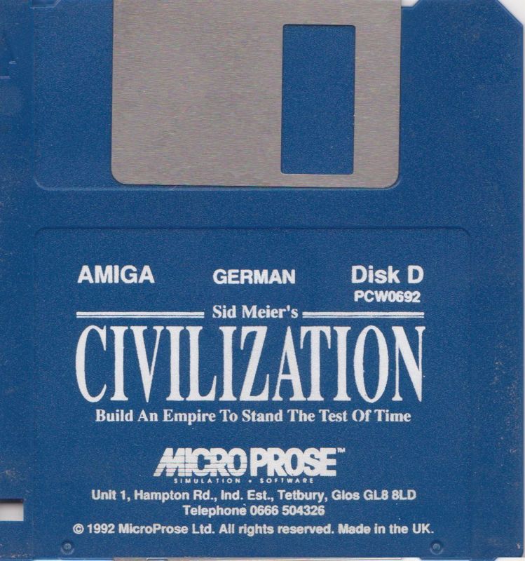 Sid Meier's Civilization Cover Or Packaging Material - MobyGames