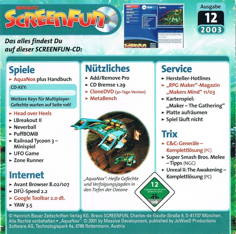 Inside Cover for LBreakout2 (Windows) (Bravo Screenfun Covermount 12/2003)