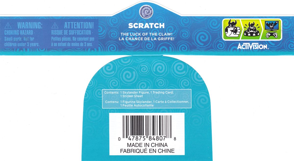 Other for Skylanders: Swap Force - Scratch (Nintendo 3DS and PlayStation 3 and PlayStation 4 and Wii and Wii U and Xbox 360 and Xbox One): Product Label