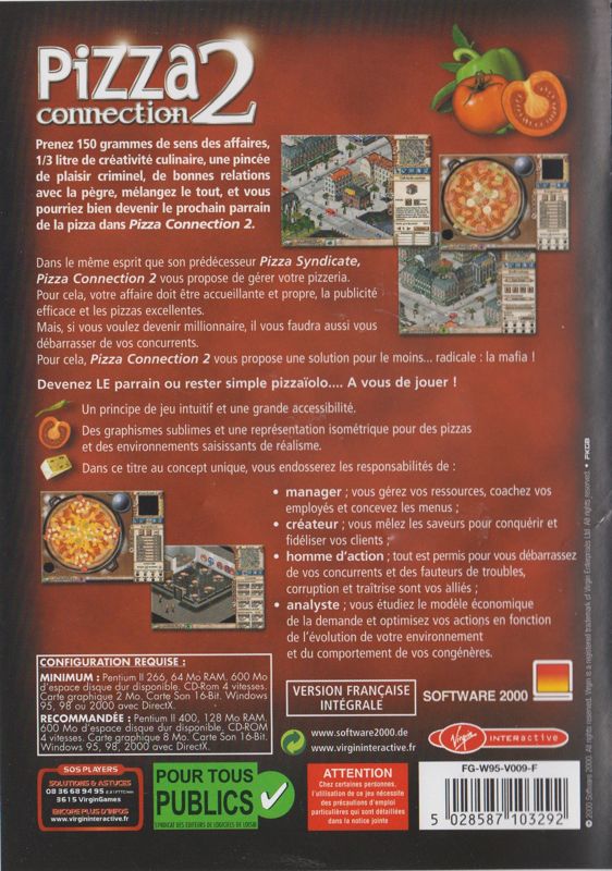 Back Cover for Fast Food Tycoon 2 (Windows)