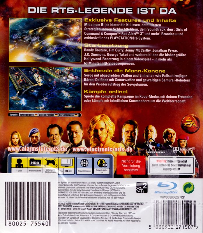 Command & Conquer Red Alert 3 Ultimate Edition cover or packaging material MobyGames