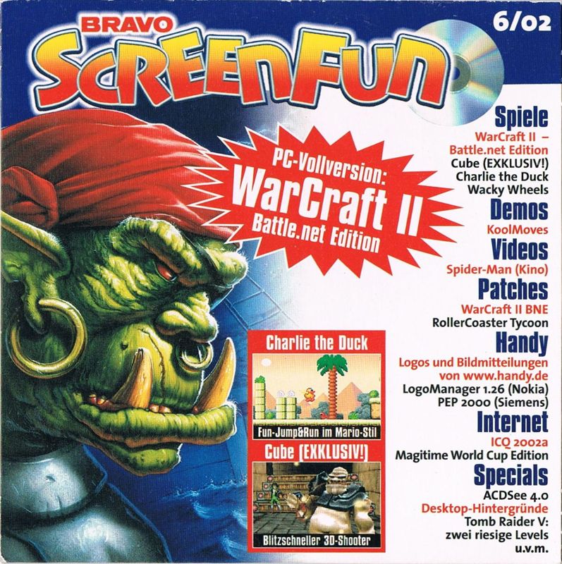 Front Cover for WarCraft II: Battle.net Edition (Windows) (Bravo Screenfun Covermount 06/2002)