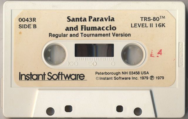 Media for Santa Paravia and Fiumaccio (TRS-80)