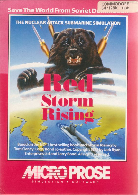 Front Cover for Red Storm Rising (Commodore 64) (UK-only 5.25" Disk release (slightly different back of box - see address part at the very end))