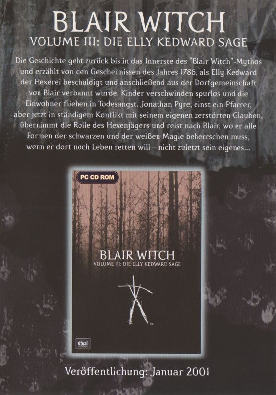 Inside Cover for Blair Witch: Volume II - The Legend of Coffin Rock (Windows): Right Side