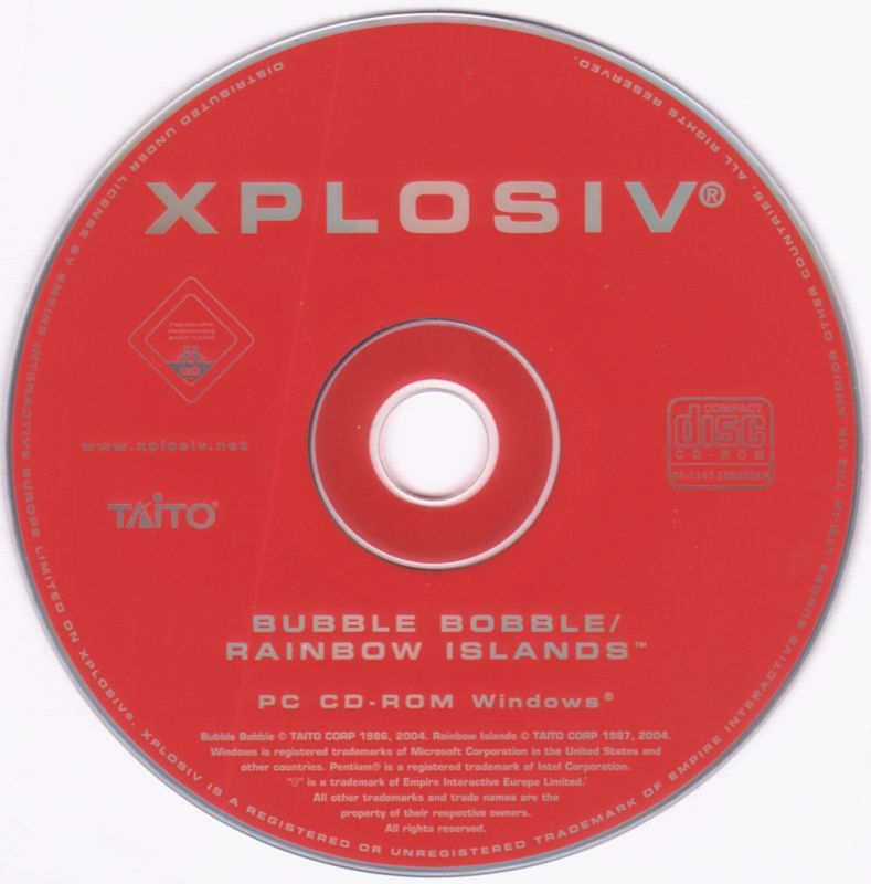 Media for Bubble Bobble also featuring Rainbow Islands (Windows) (Xplosiv release)