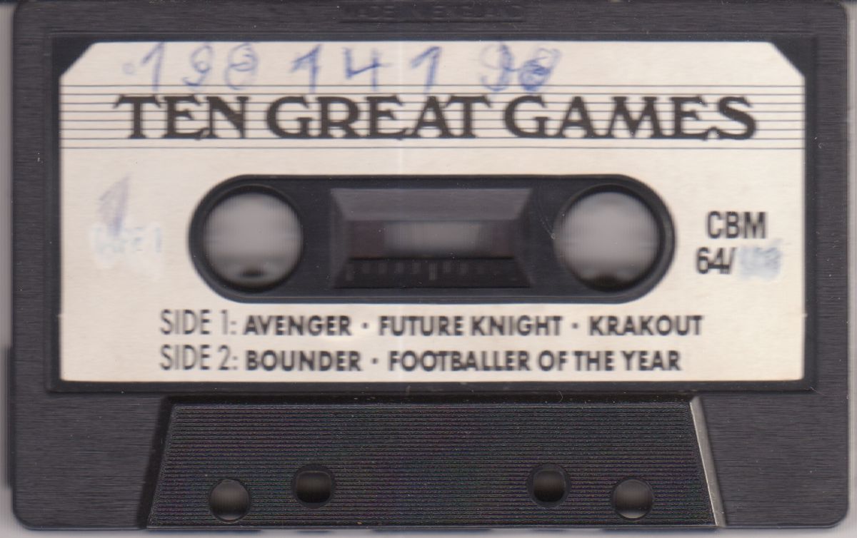Media for Ten Great Games (Commodore 64): Tape 1/2