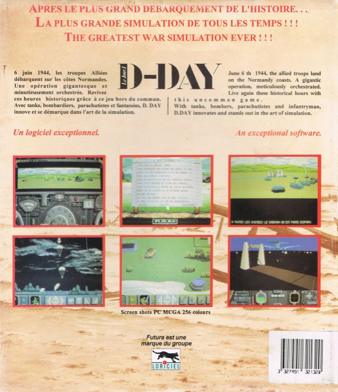 Back Cover for D-Day (DOS)