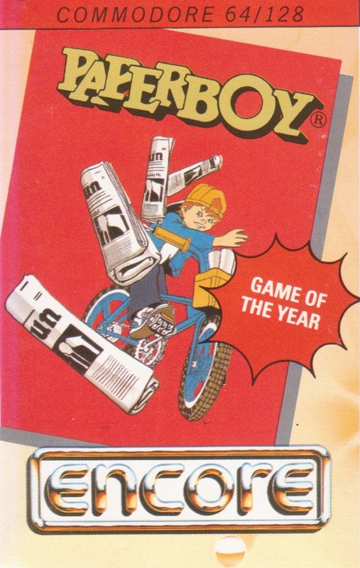 Front Cover for Paperboy (Commodore 64) (Alternate Encore release (Tape with golden letters))