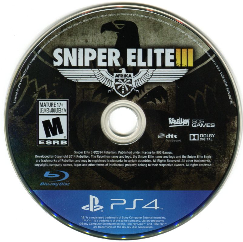 Media for Sniper Elite III: Afrika (PlayStation 4)
