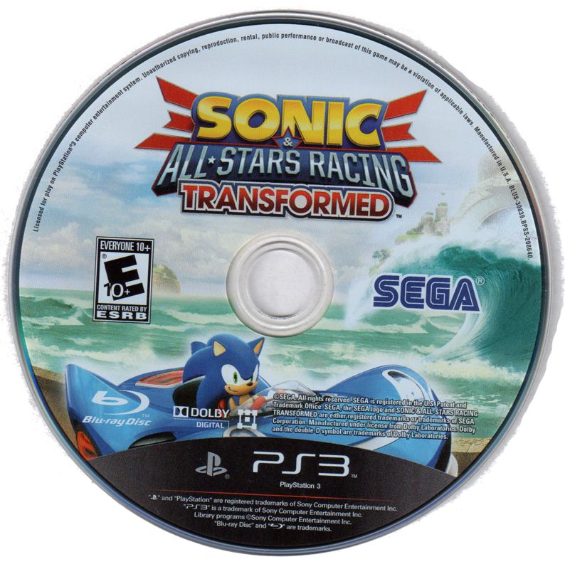 Sonic & All-Stars Racing: Transformed (Bonus Edition) cover or ...