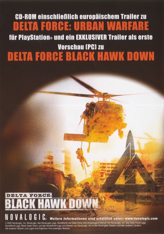Inside Cover for Delta Force: Task Force Dagger (Windows): Left Side