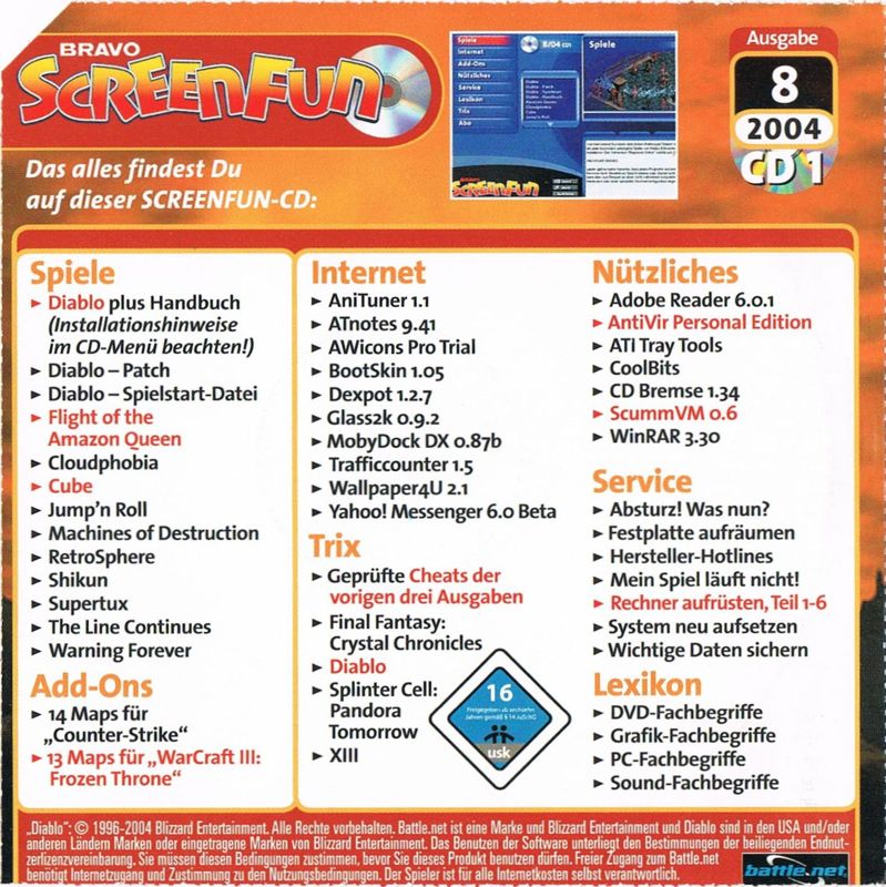 Inside Cover for SuperTux (Windows) (Bravo Screenfun Covermount 08/2004)